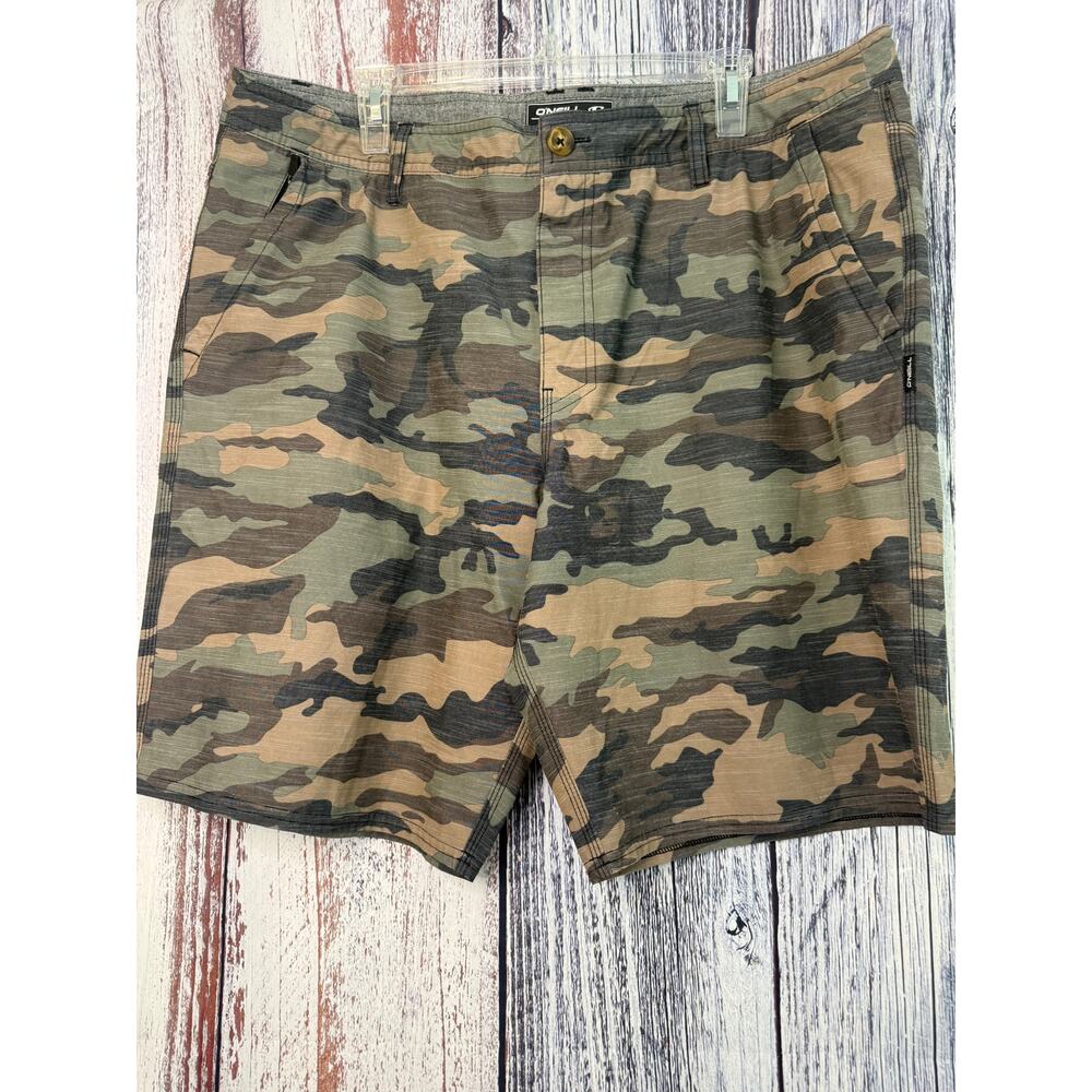 O'Neill Men's Locked Slub Hybrid Shorts  Camo Pattern Size 38